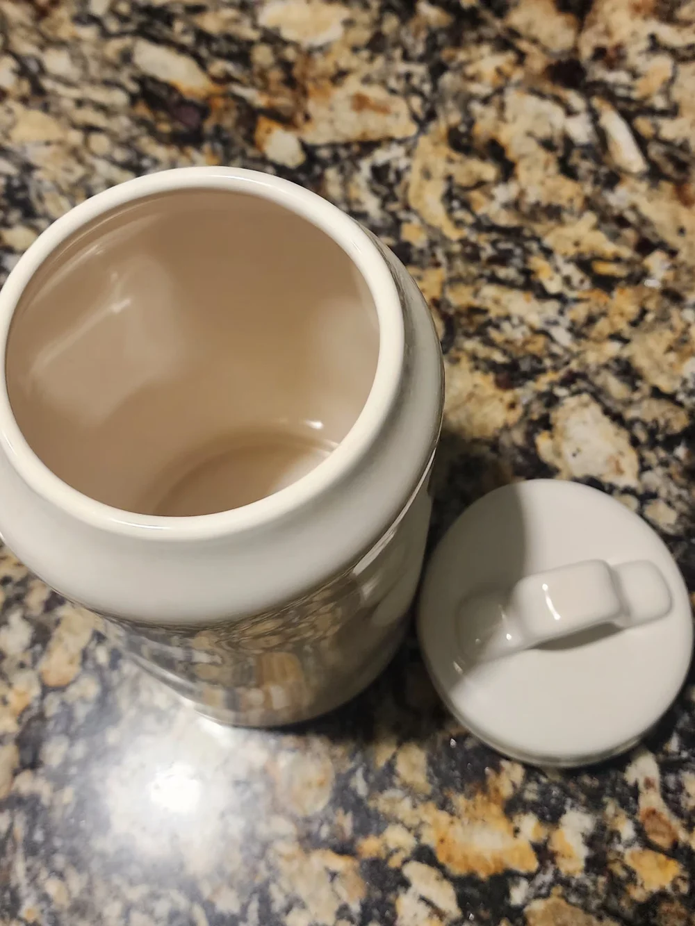 Rae Dunn Cream Steel Cut Oats Ceramic Canister